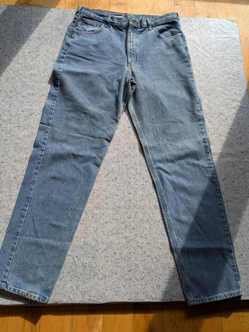 Vintage Carhartt B17 STW Stonewash Denim Jeans 38x36 Relaxed Fit Tapered Y2K